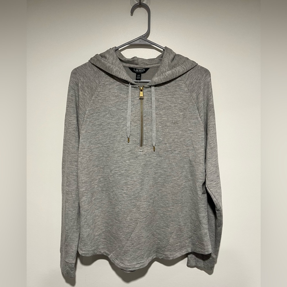 Ralph Lauren Gray Zip-Up Women's Sweater